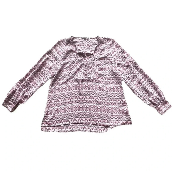 Violet and Claire Sheer Tunic Blouse Purple and Red Women’s Large - Picture 3 of 6